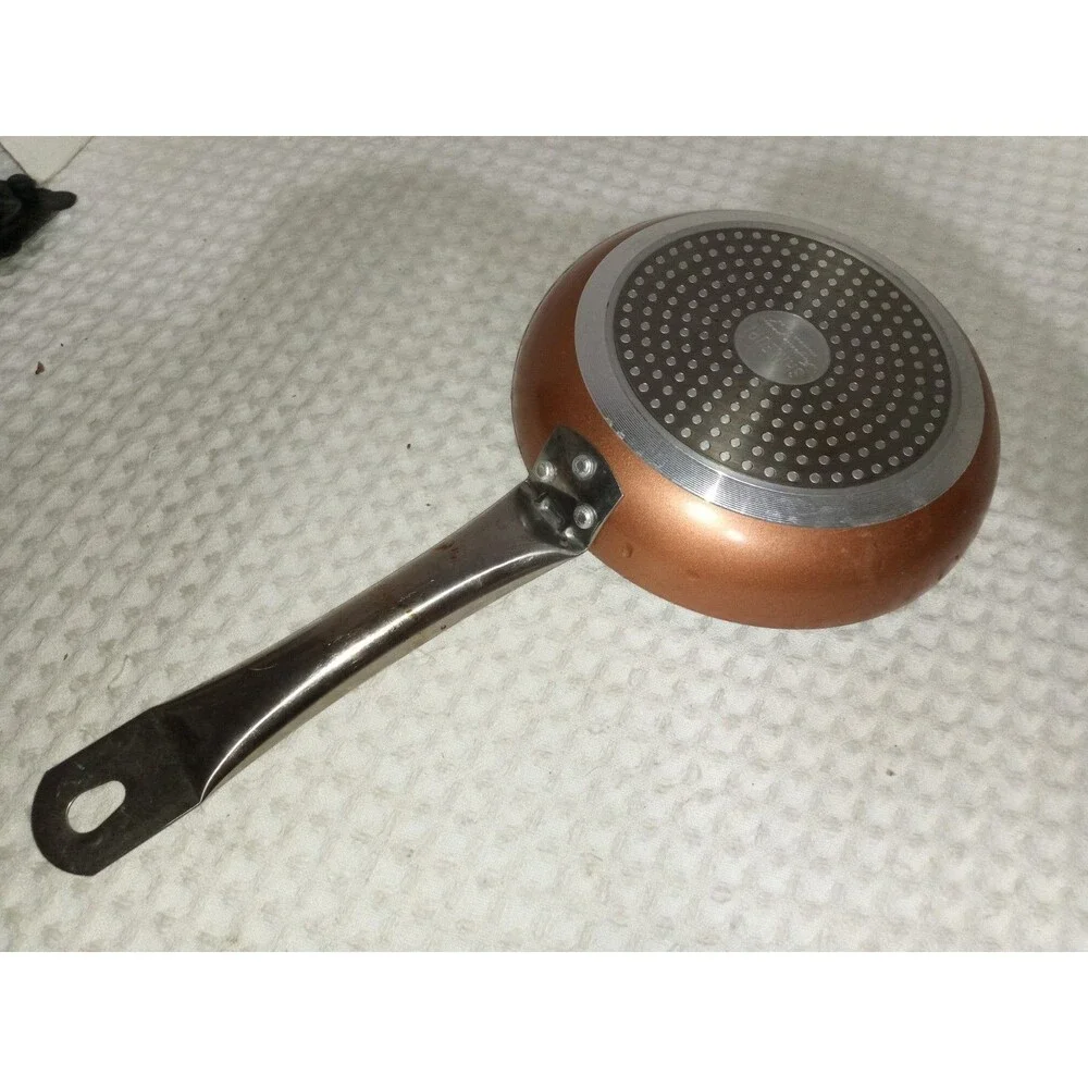 SHINEURI Copper Cookware 8 Inch Fly Pan with Handle Non Stick Pan Kitchen